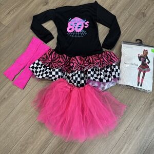 Underwraps Pretty in Pink Retro 80s Mini Dress Adult Halloween Costume Sz M